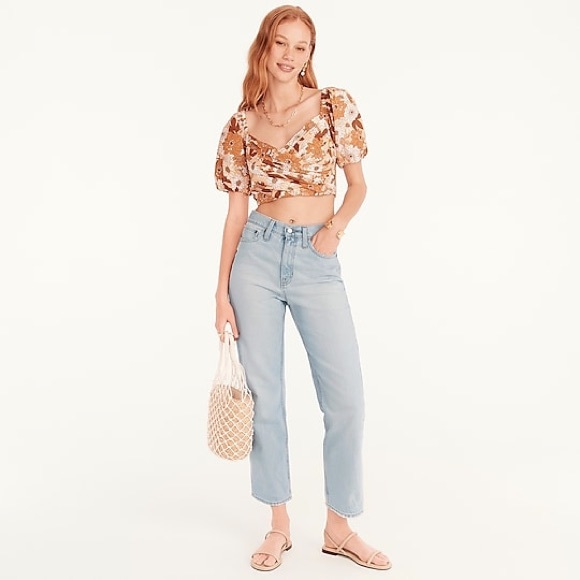 J.CREW 90’s Straight High Rise Jeans NWT Size 29 Waterside Wash - Picture 1 of 13